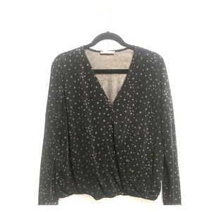 Mango Star Print Long sleeve blouse